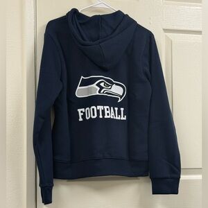 FOCO Women's Fitted Drop Tail Full Zip Hoodie Seattle Seahawks